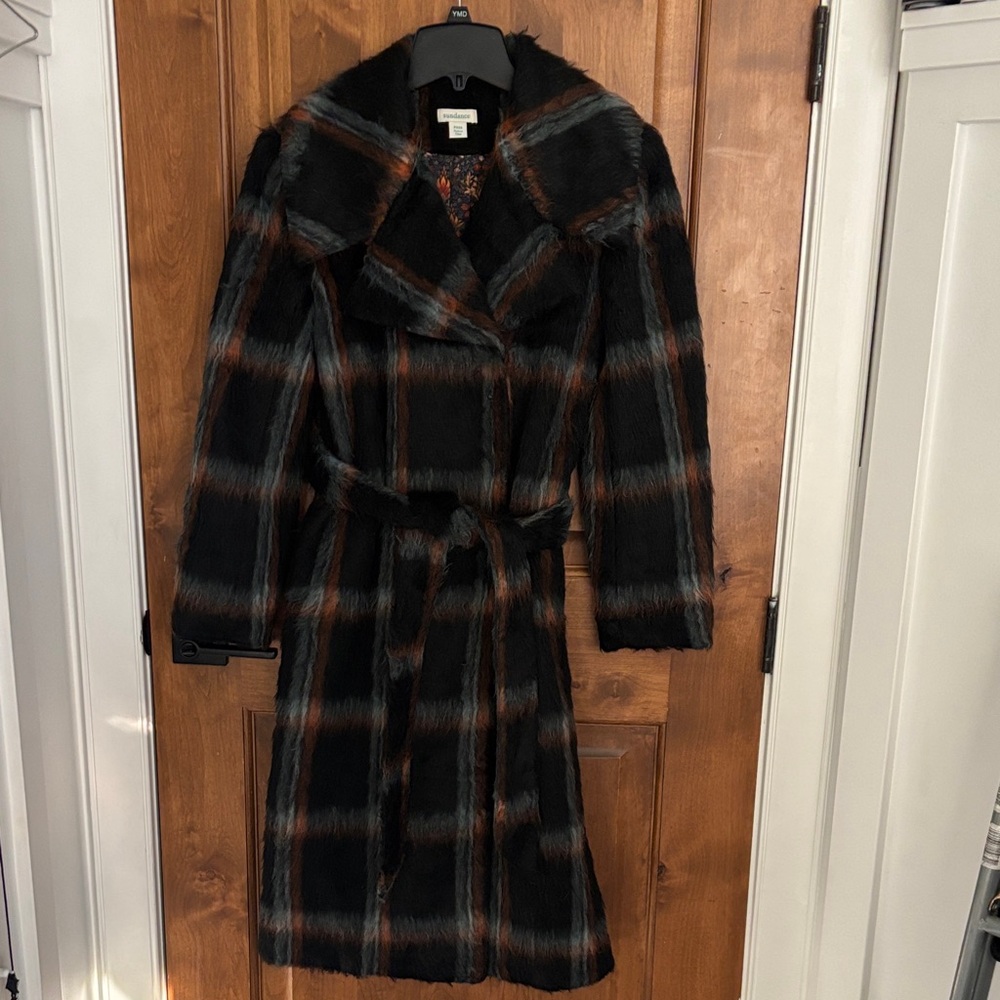 Sundance Rosemarie plaid coat